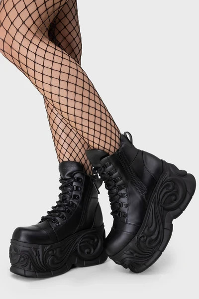 KILLSTAR Womens Cosmic Souls Ankle Boots – Black, Size 9 US