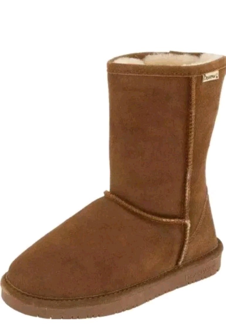 Bearpaw Emma Short – Sheepskin Boots – 608w Hickory – 7 Medium. Free Ship