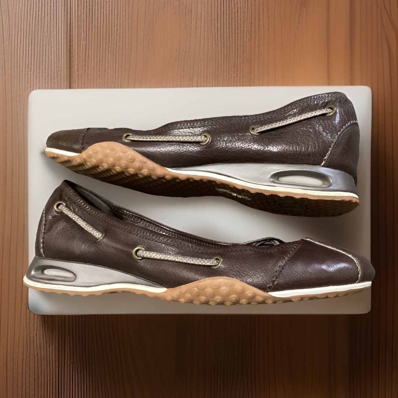 Women’s Size 7B Cole Haan Brown 100% Leather Ballet Flats Active Air Sole