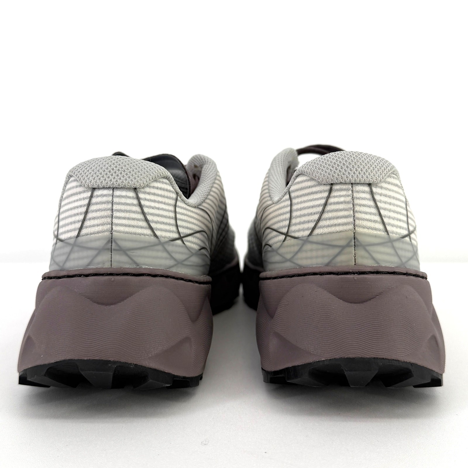 NNormal Tomir 2-01 Trail Running Shoes Womens Sz 12 Mens Sz 13 Grey Purple Sole