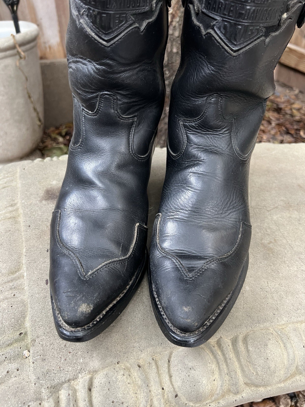 Womens 8.5 M HARLEY DAVIDSON Western Cowgirl Leather Motorcycle Boots 19763 USA