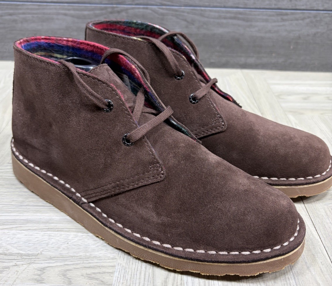L.L.Bean Stonington 514201 Women’s Brown Suede SZ-8 M Flannel Lined Chukka Boots