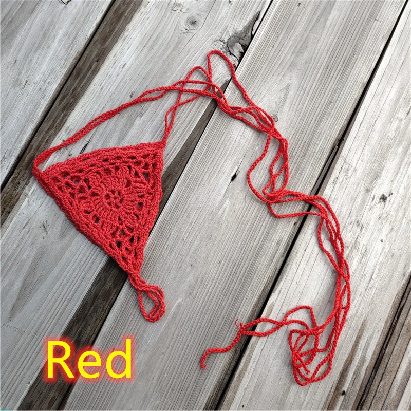 2Pcs Barefoot Crochet Sandals Beach Wedding Decor Women’s Knit Flat Sandals