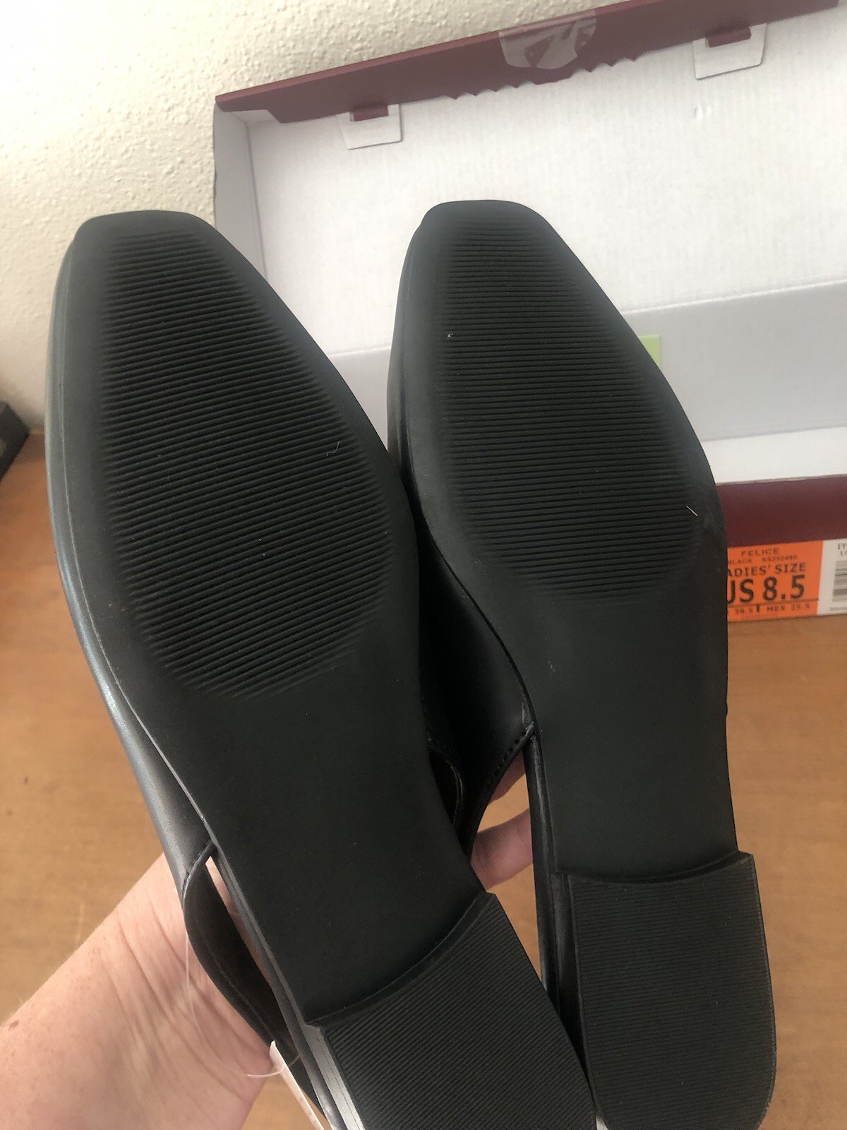 New NWT Kensie Size 8.5 Felice Sling Back Flats Black