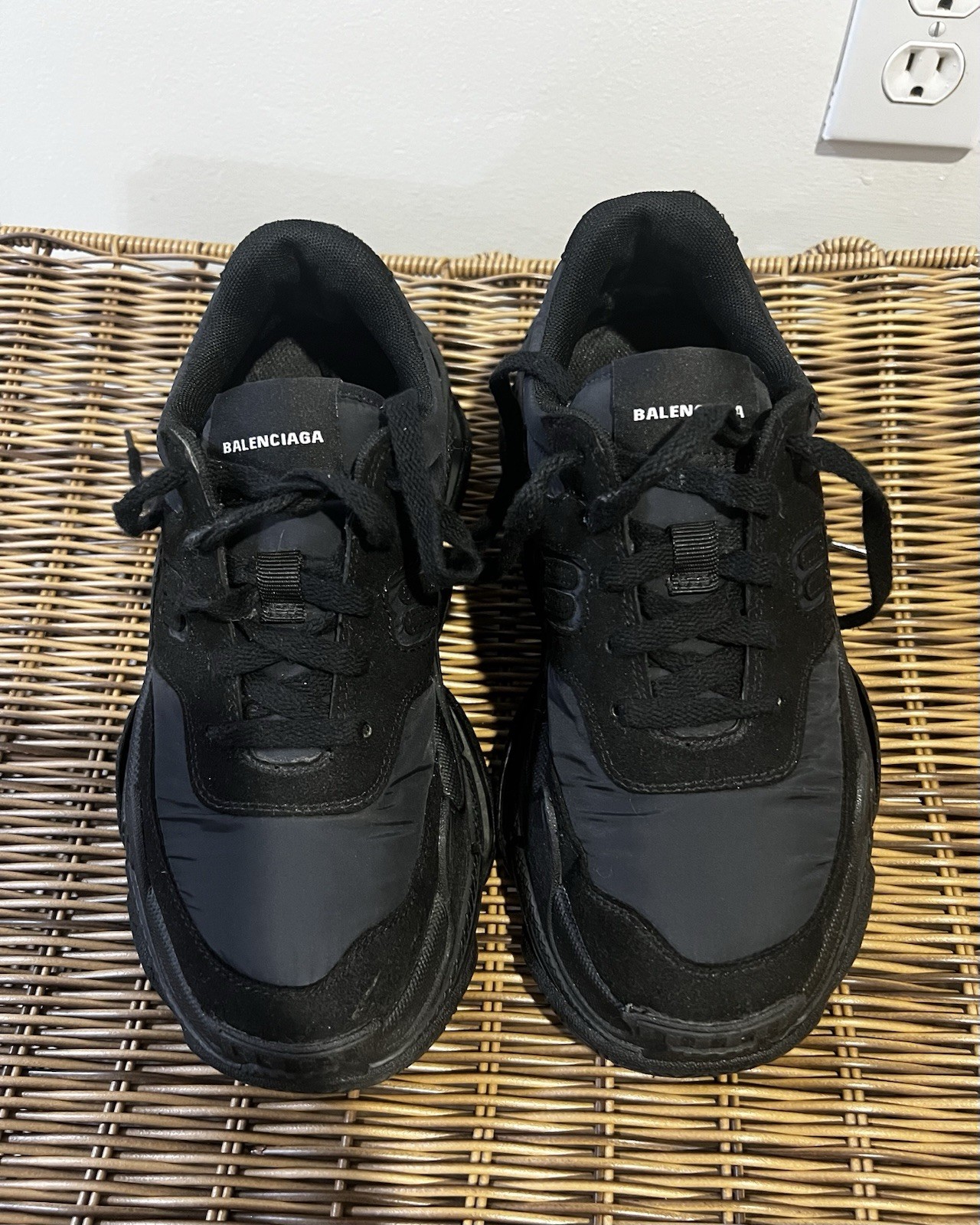 Women’s Balenciaga Black Triple S sole sneakers