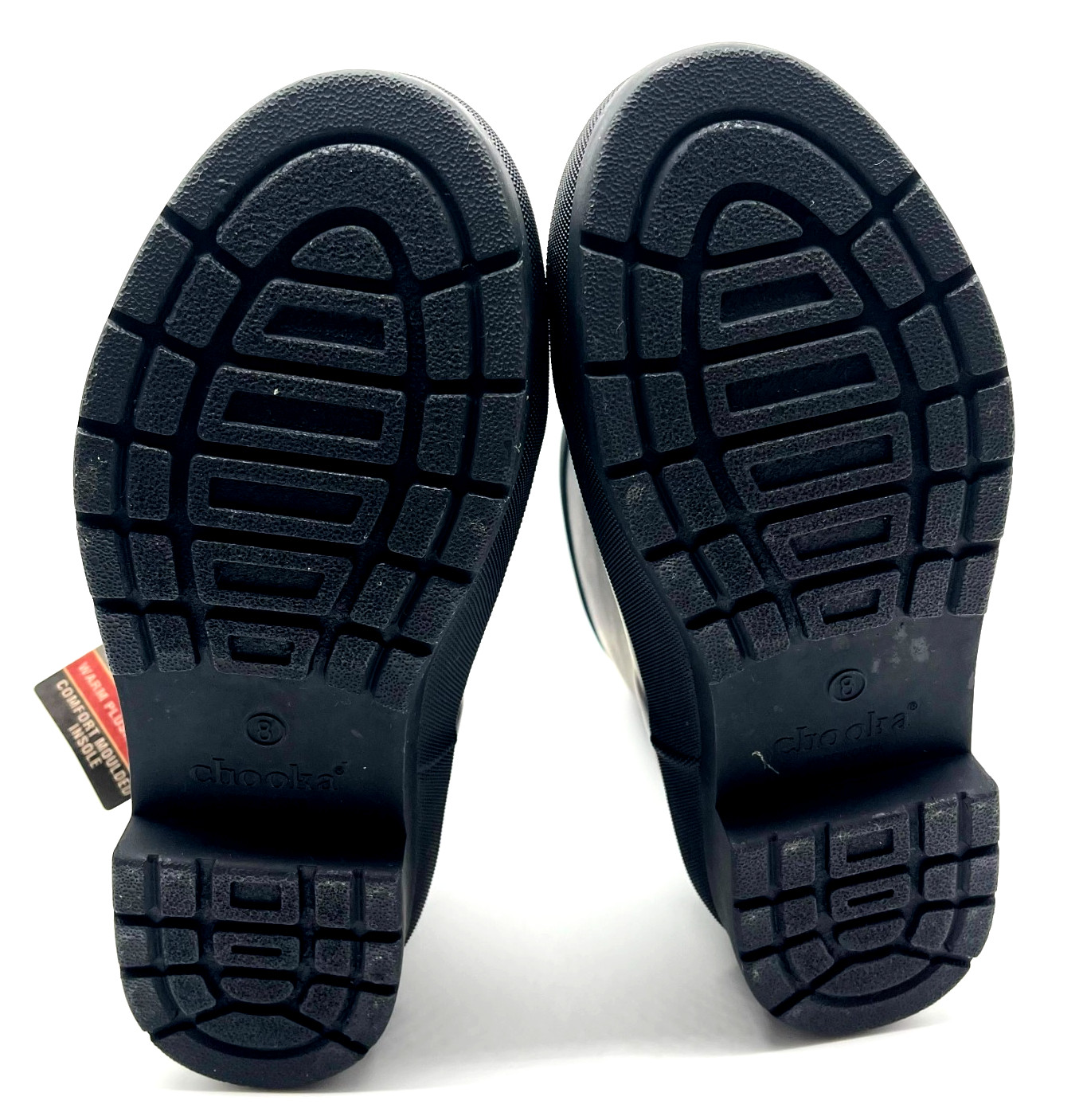 Chooka Women’s Black Delridge Fleece Lined Mid Rain Boots Size 8 No Box