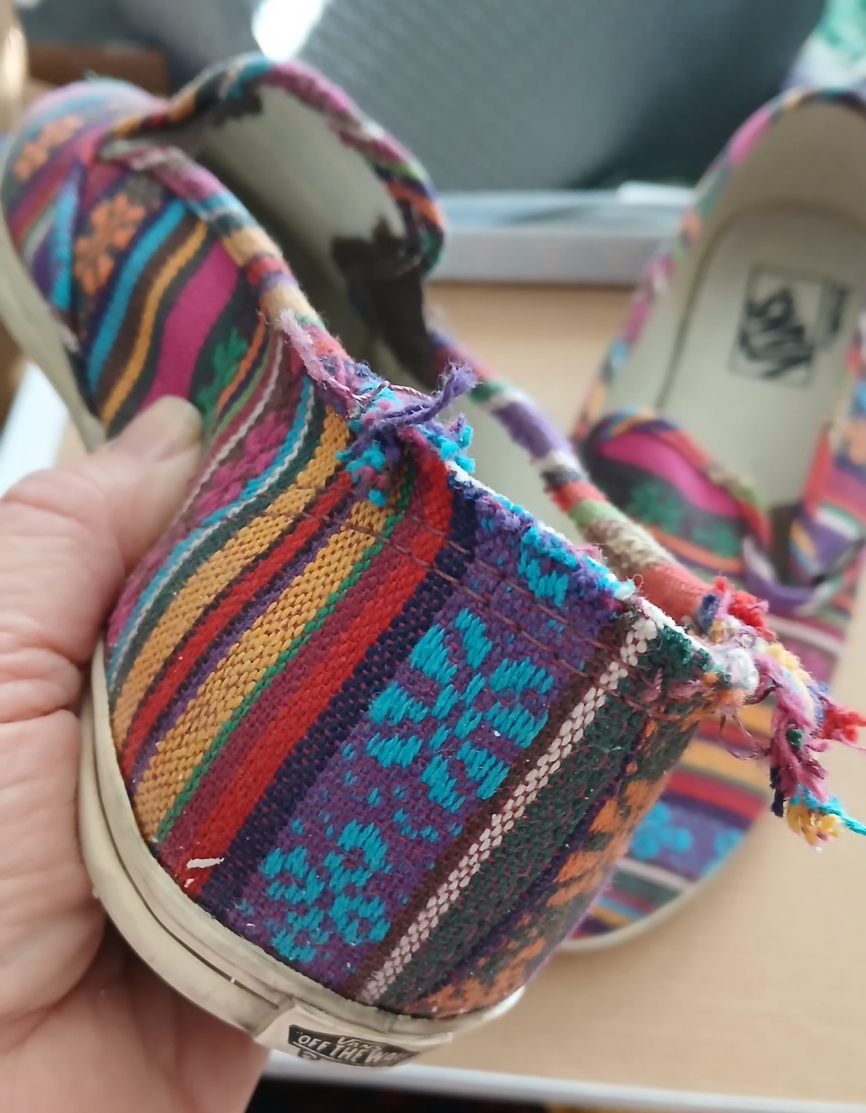 VANS Classic striped slip-ons