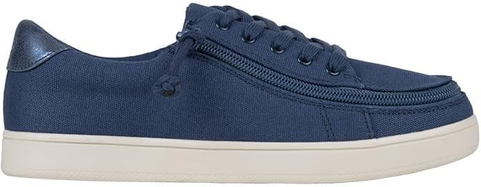 NEW Billy Footwear Women Sneaker Low Top Zip Up Blue Adaptive Size 7.5 W KF113