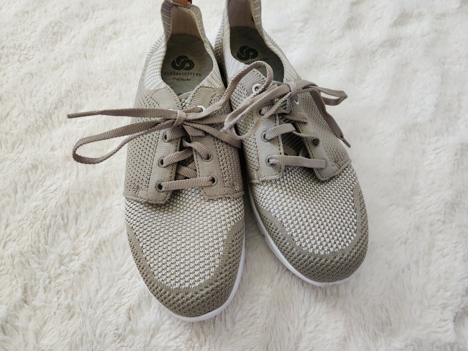 Clarks Cloudsteppers Sneakers Women 8M Step Allenasun Shoes Brown Gray Comfort