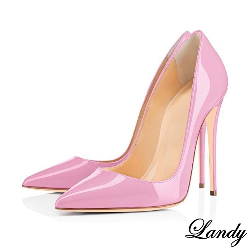 Womens High Heel Stiletto Pointed Toe Shiny Faux Leather Party Shoes Banquet Hot