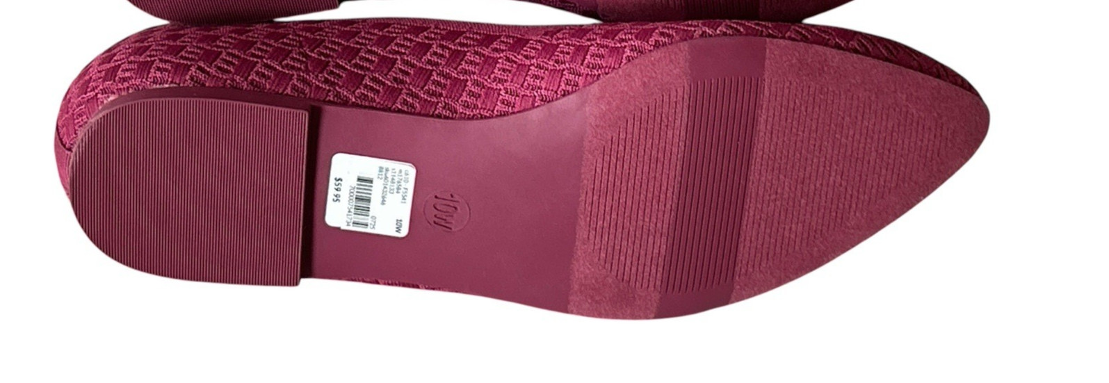 NEW Lane Bryant Fuschia Pink Stretch Knit Flats Ballet Shoes, Womens 10 WW