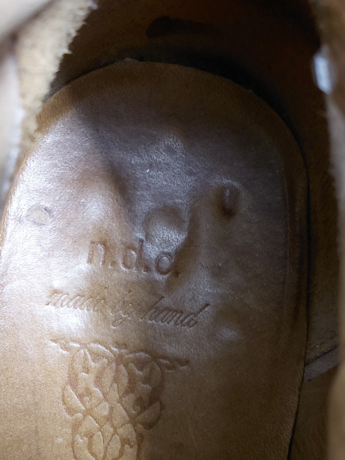N.D.C. Made By Hand Women Ankle Boots Light Brown Leather Made In Spain Size 40