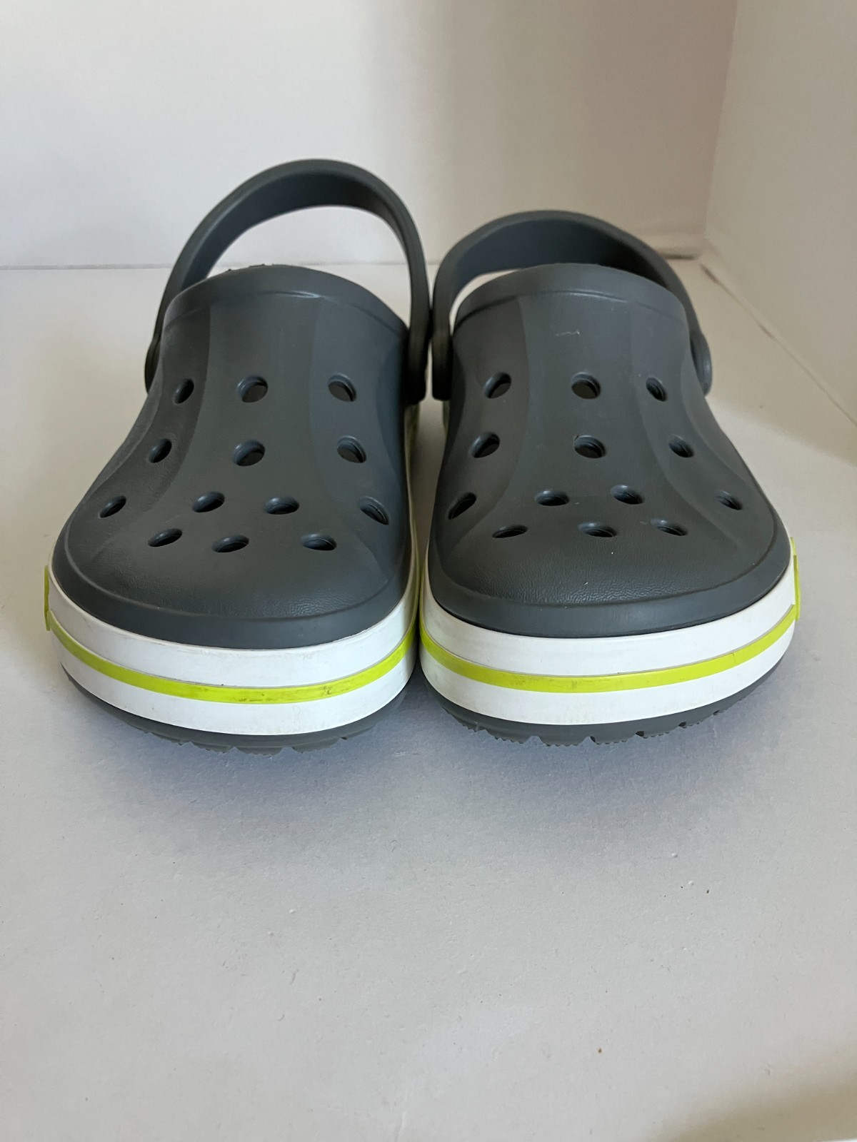 Crocs Bayaband Slip On Clogs Unisex Comfort W 10 M 8 Gray/Green