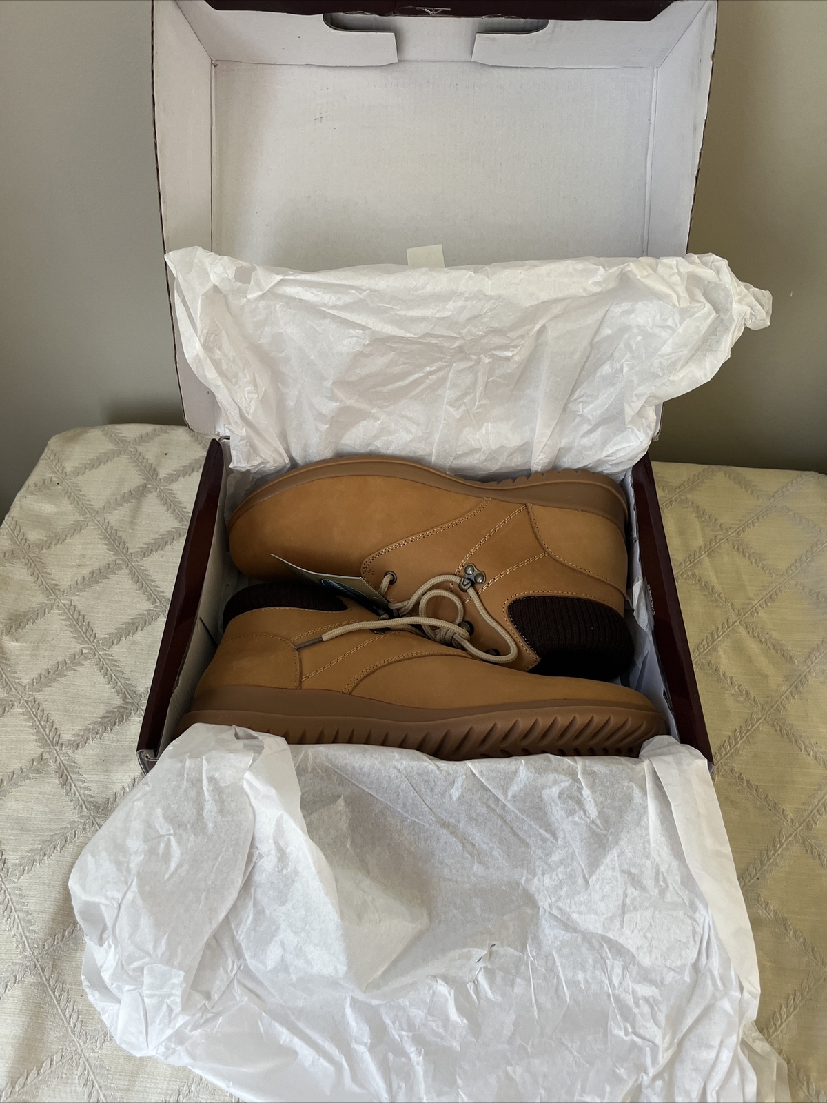Wanderlust Womens Boston Wheat Lace-Up Booties Shoes Size 11