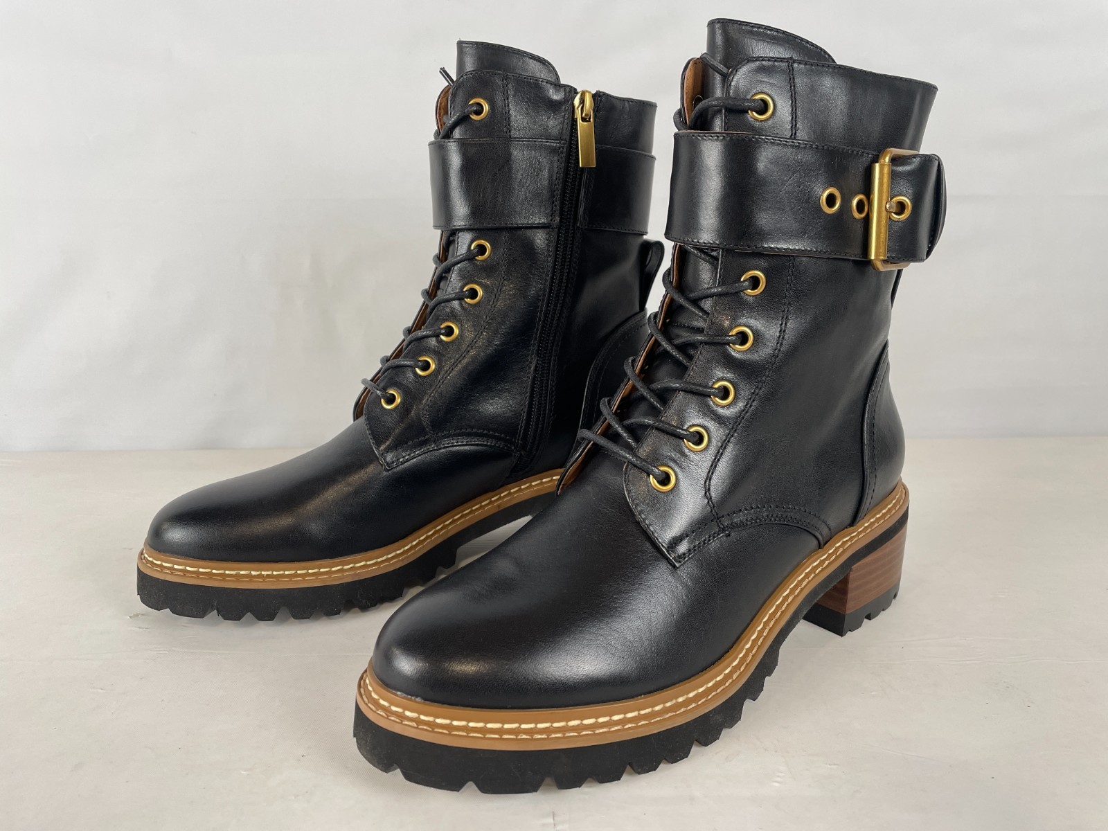 EOS Line Women’s Combat Boots, Black, US 9.5-10 / EU 40