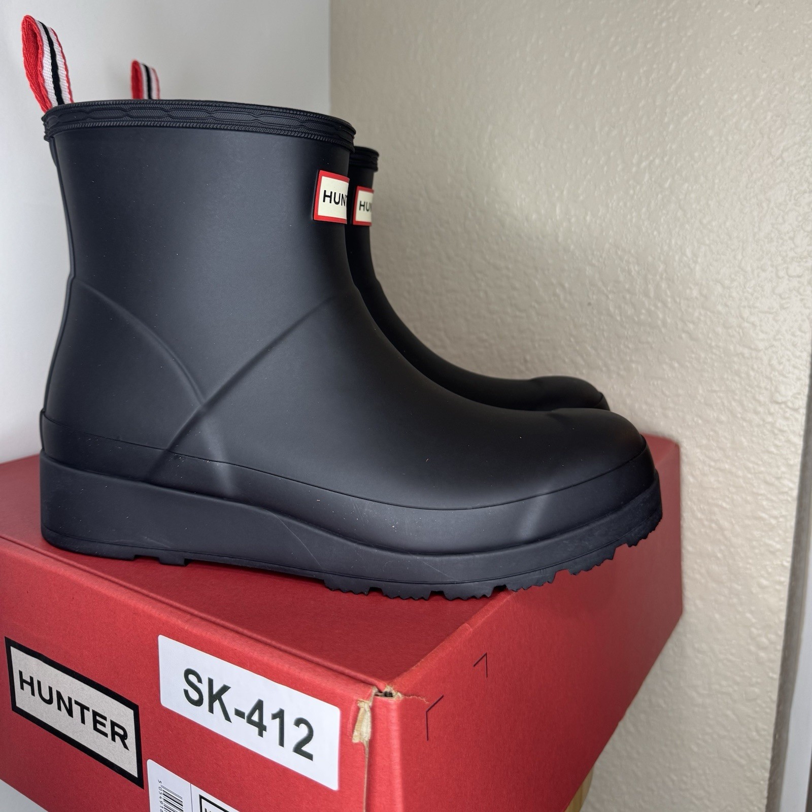Hunter Original Play Short Rain Boots Matte BlackUnisex Waterproof New w/ Box