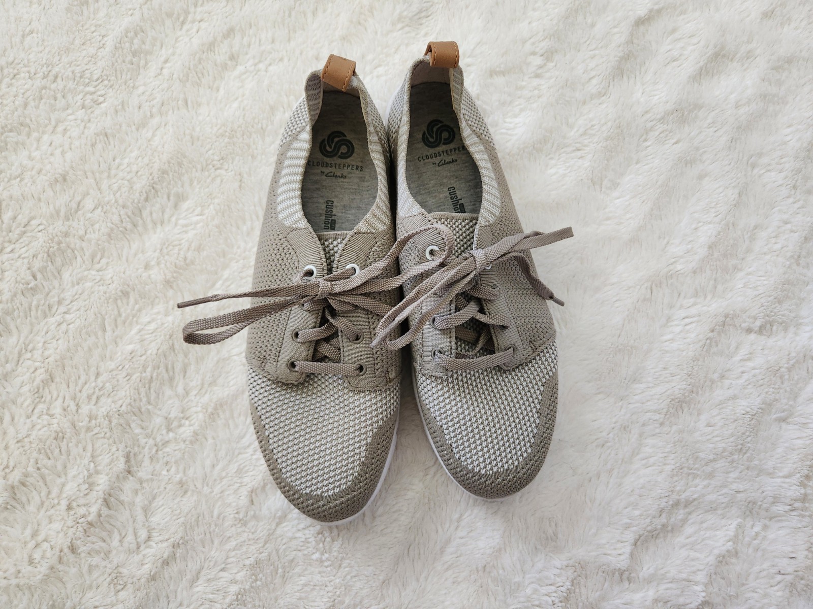 Clarks Cloudsteppers Sneakers Women 8M Step Allenasun Shoes Brown Gray Comfort