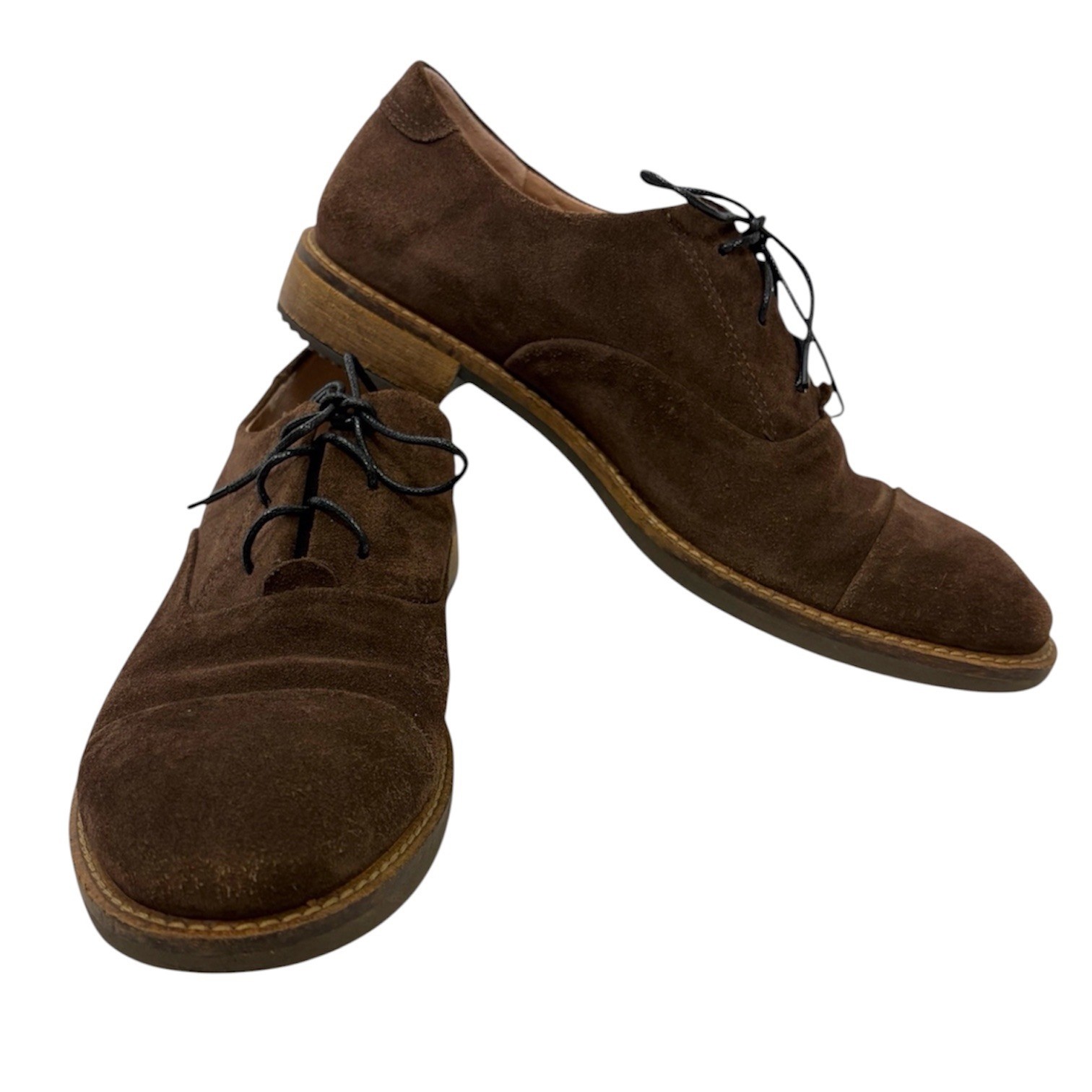 ECCO Sartorelle 25 Womens Suede Oxford Shoes Brown Cap Toe EU 40 US 9-9.5