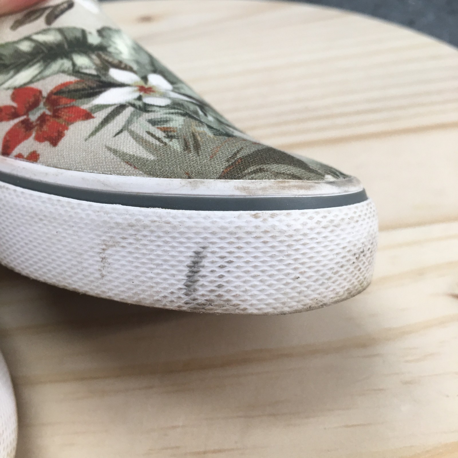 Keds Shoes Womens 8.5 Floral Print Slip On Sneakers WF64967 Beige Multicolor