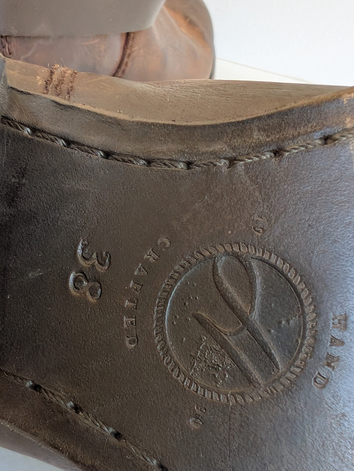 Hand Crafted Women’s Brown Leather Bootie Size 38 Eur 7.5US Made in Portugal