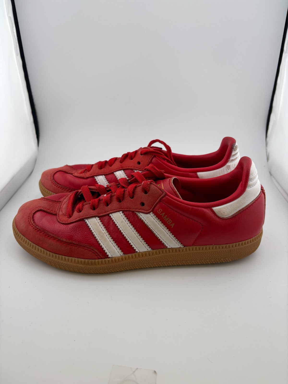 WORN adidas Samba OG Better Scarlet IE6524 Size 6.5w NO BOX