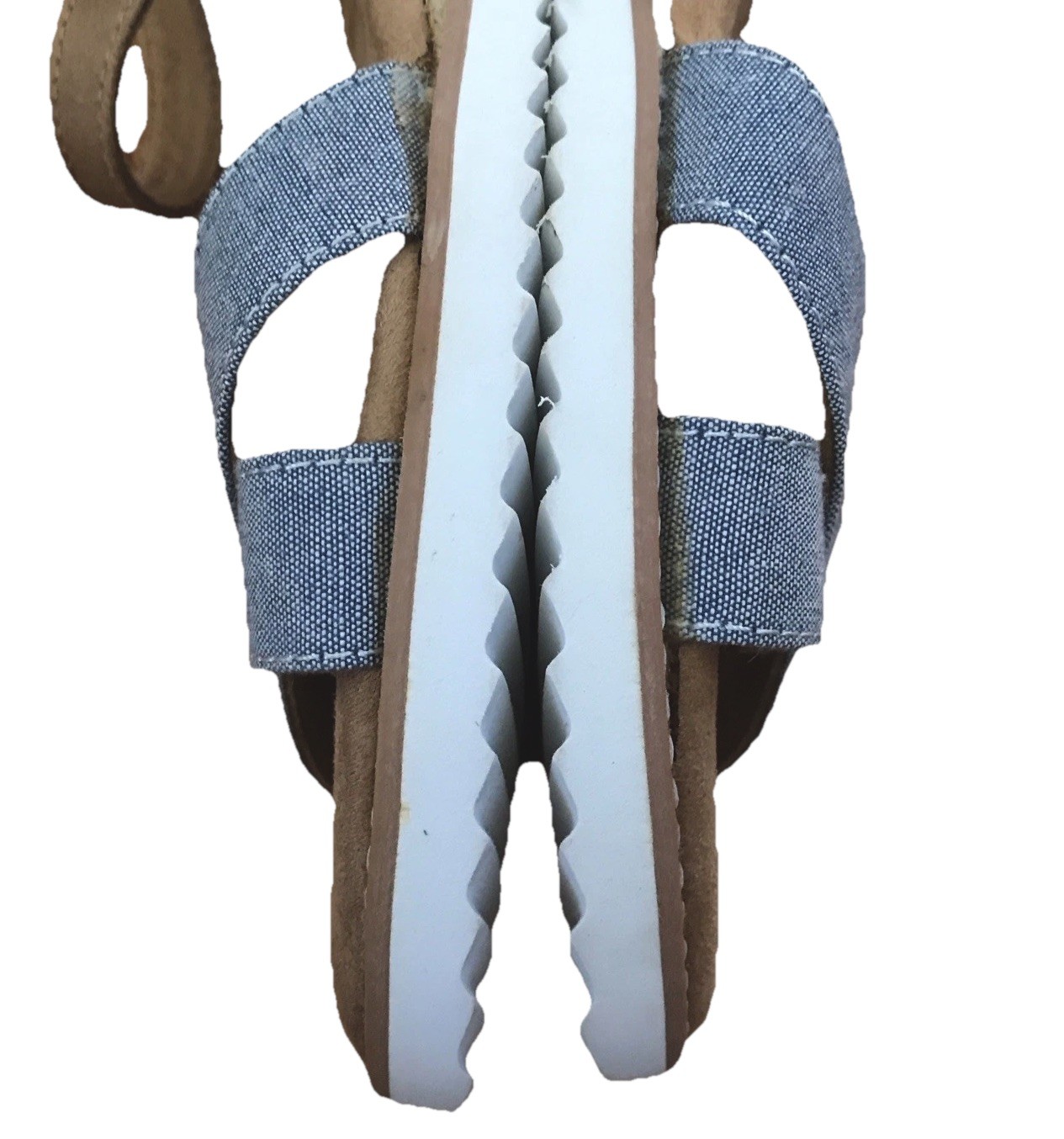 Skechers Blue Brown White Straps Adjustable Sandals Womans US 5 *See Description