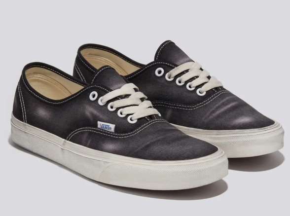 Vans Authentic Unisex Casual Lifestyle Shoes Wave Washed Black NWT VN000BW5CJK1