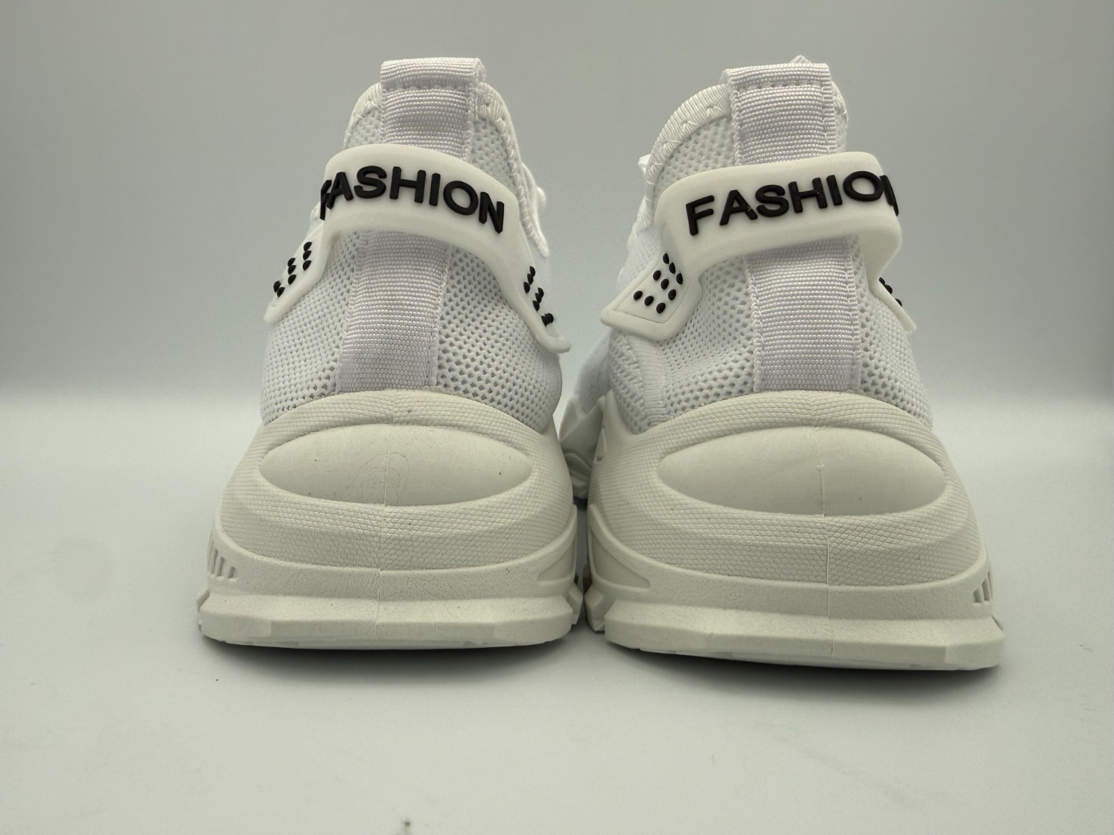 New Unbranded White Fashion Sneakers Womens Size 6.5 EU 37 Knit Athletic Shoes