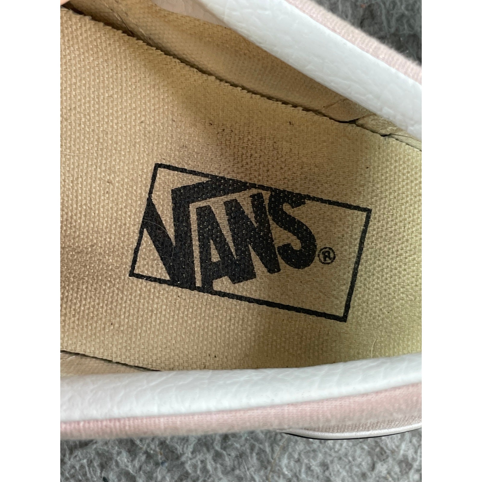 Van Slip On Loafer Shoes Womens Size 8 Light Pink Canvas 500714 SEE DESCRIPTION