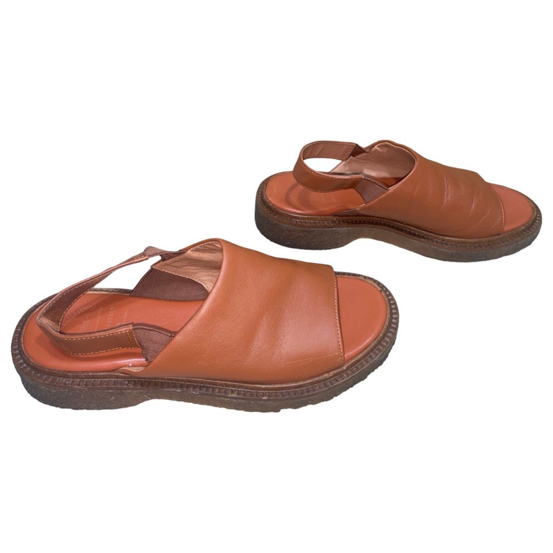 Initial The Unusual Experience Brown LEather Crepe Sole Sandals Size: EU36 US 6