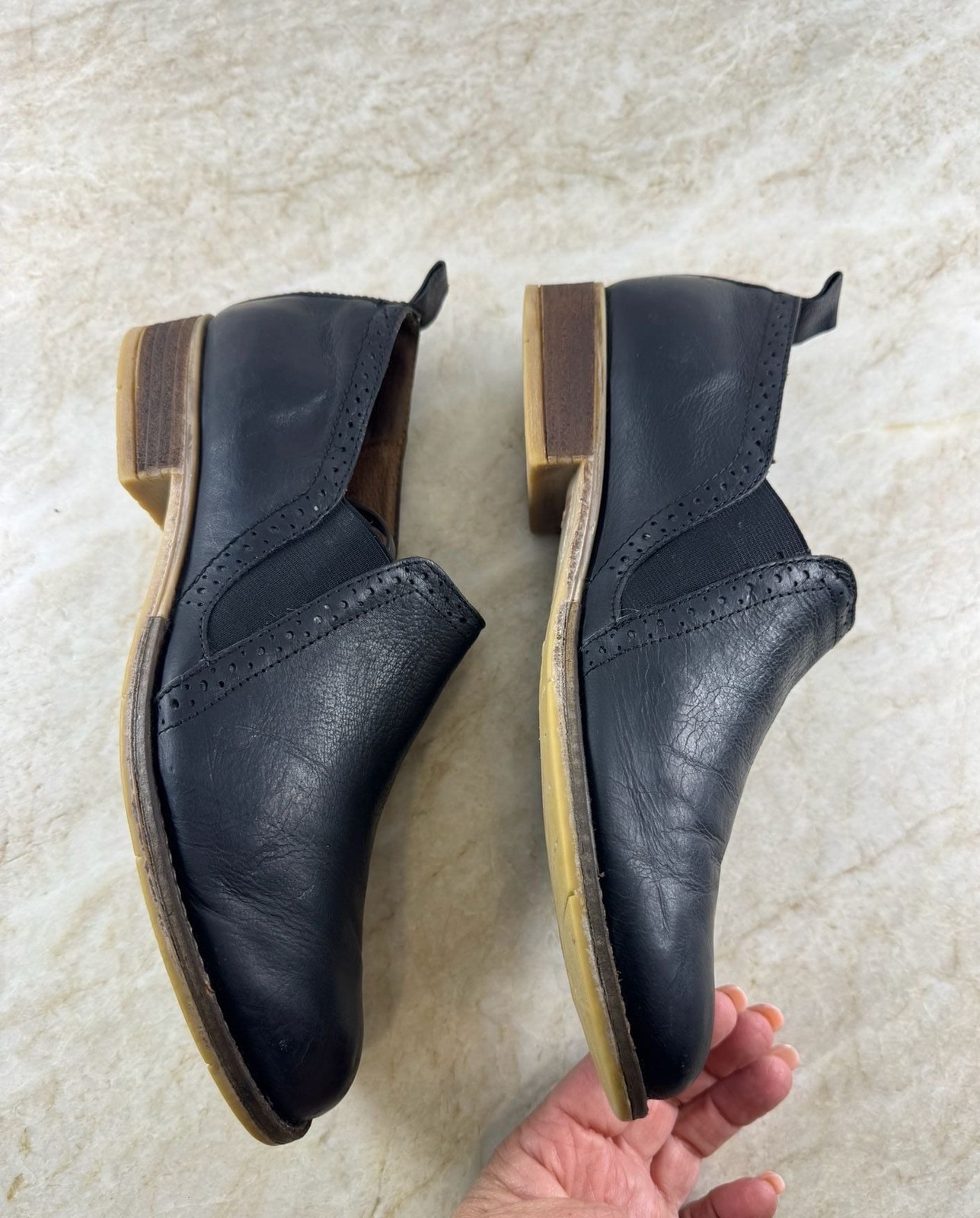 Josef Seibel Sienna Black Leather Chelsea Ankle Booties Women’s EU 40 US 9
