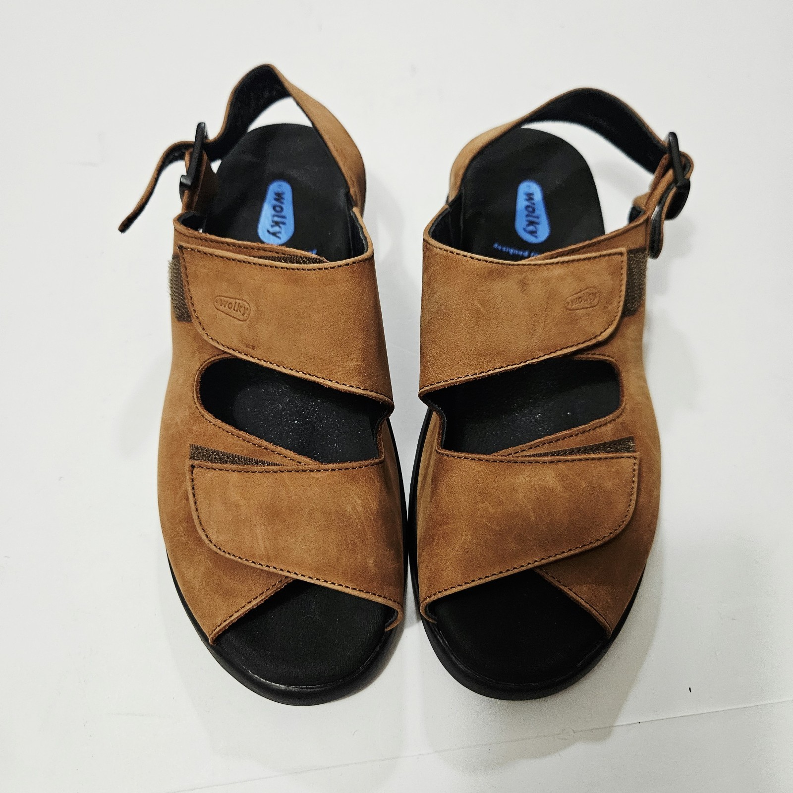 Wolky Size EU 39 / US 8.5 Women’s Leather Comfort Strap Sandals Shoes
