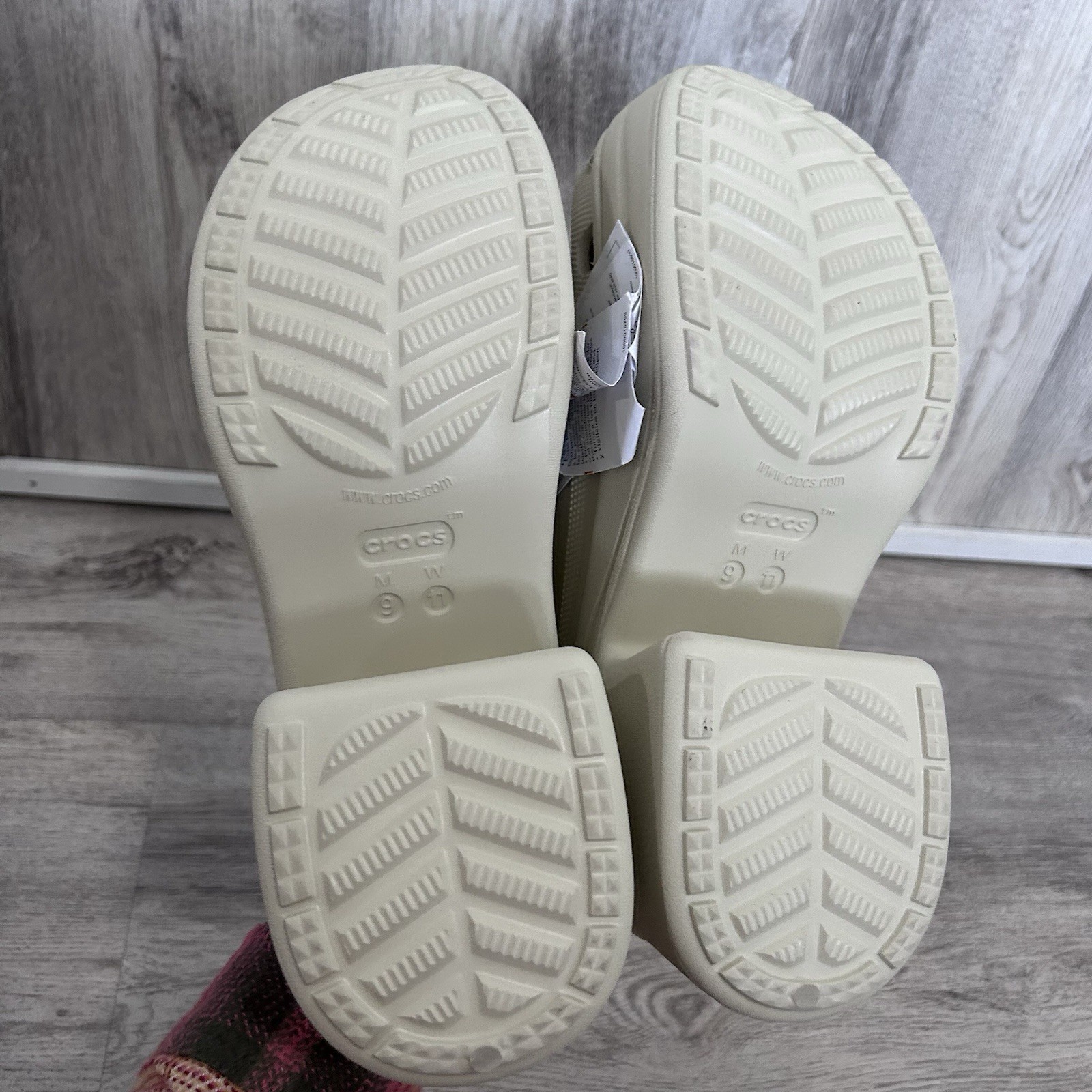 Crocs Siren Clogs Chunky Platform Heels Women 11 Bone Ivory Off White New