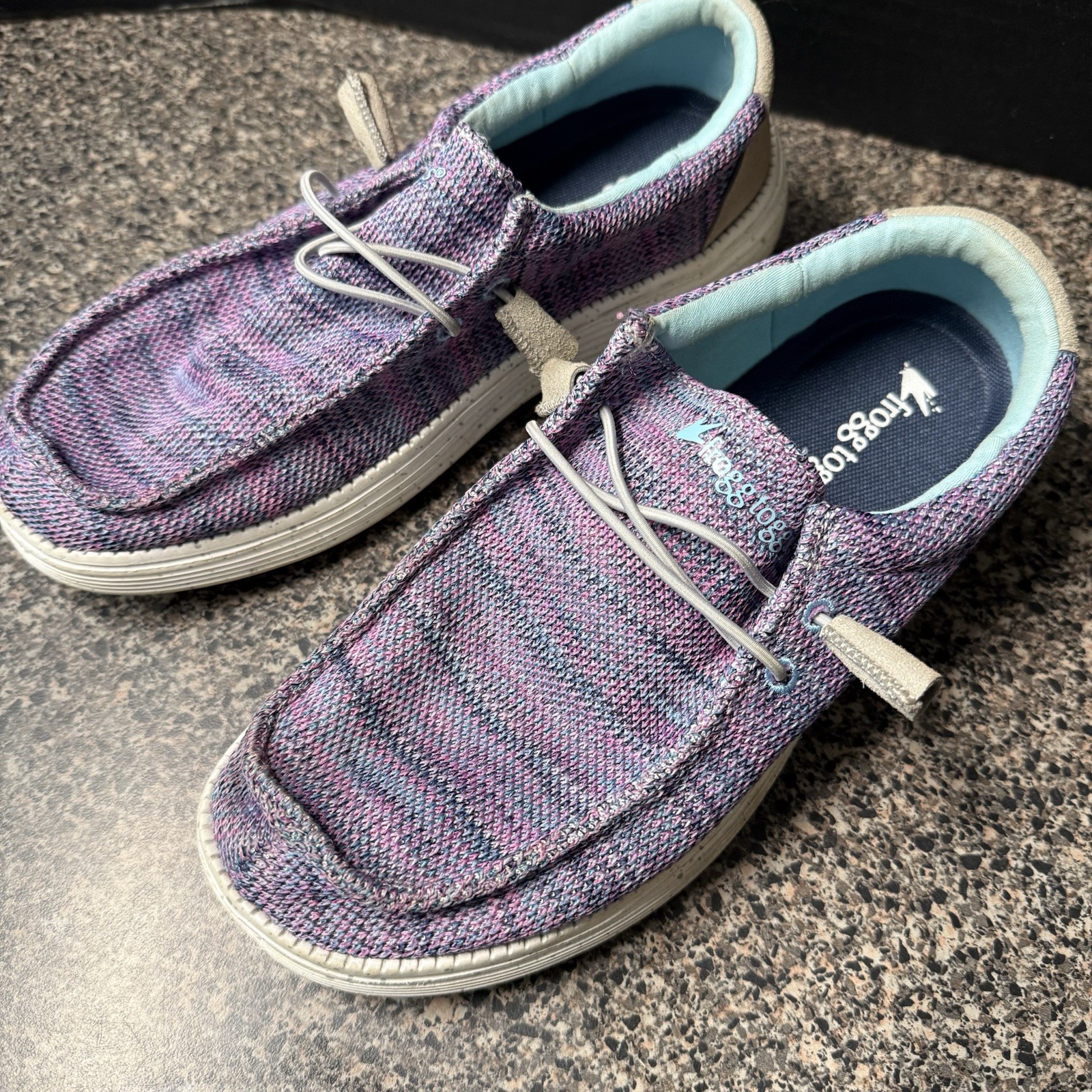Frogg Toggs Women’s Casual Slip On Shoes 8 Purple Knit Comfort Loafer EUR 38