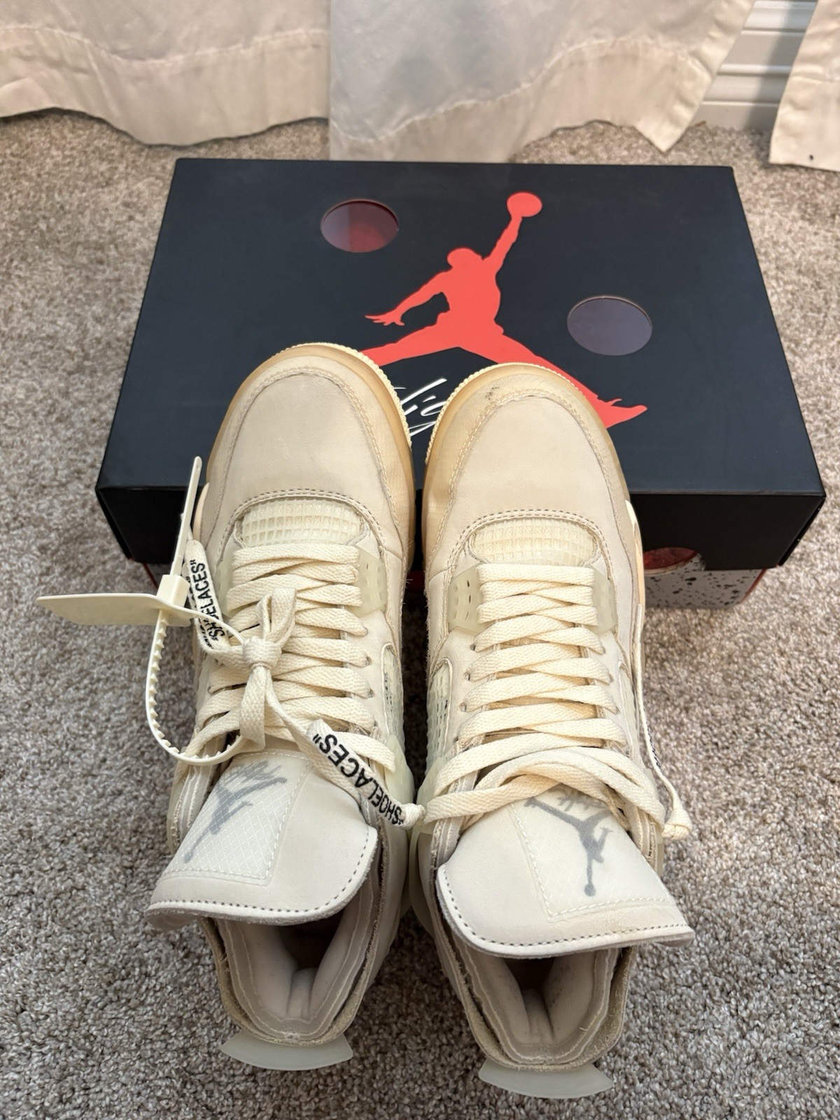 Jordan Air Jordan 4 Retro SP x Off-White Sail Beige Mid Top Lace-Up CV9388-100
