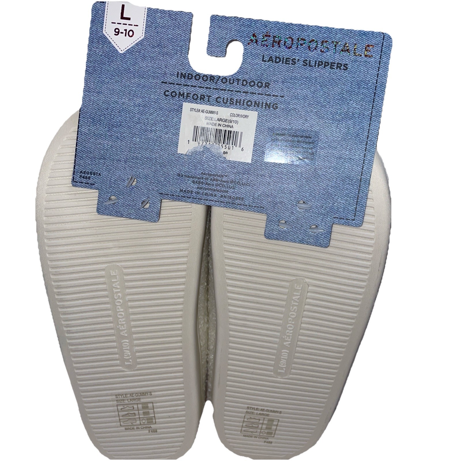 Aeropostale Gummy Bear Slippers Indoor/Outdoor Sz L 9-10 So Cute!