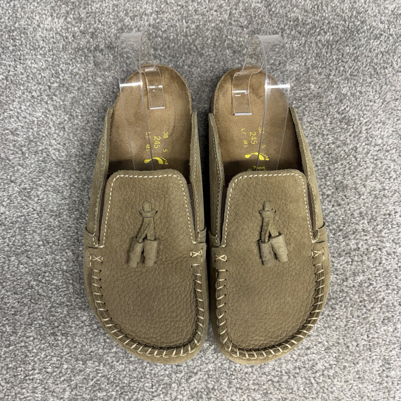 Birkenstock Papillio Buckley Leather Clogs Women 38 EU 7 US Brown Mules Shoes