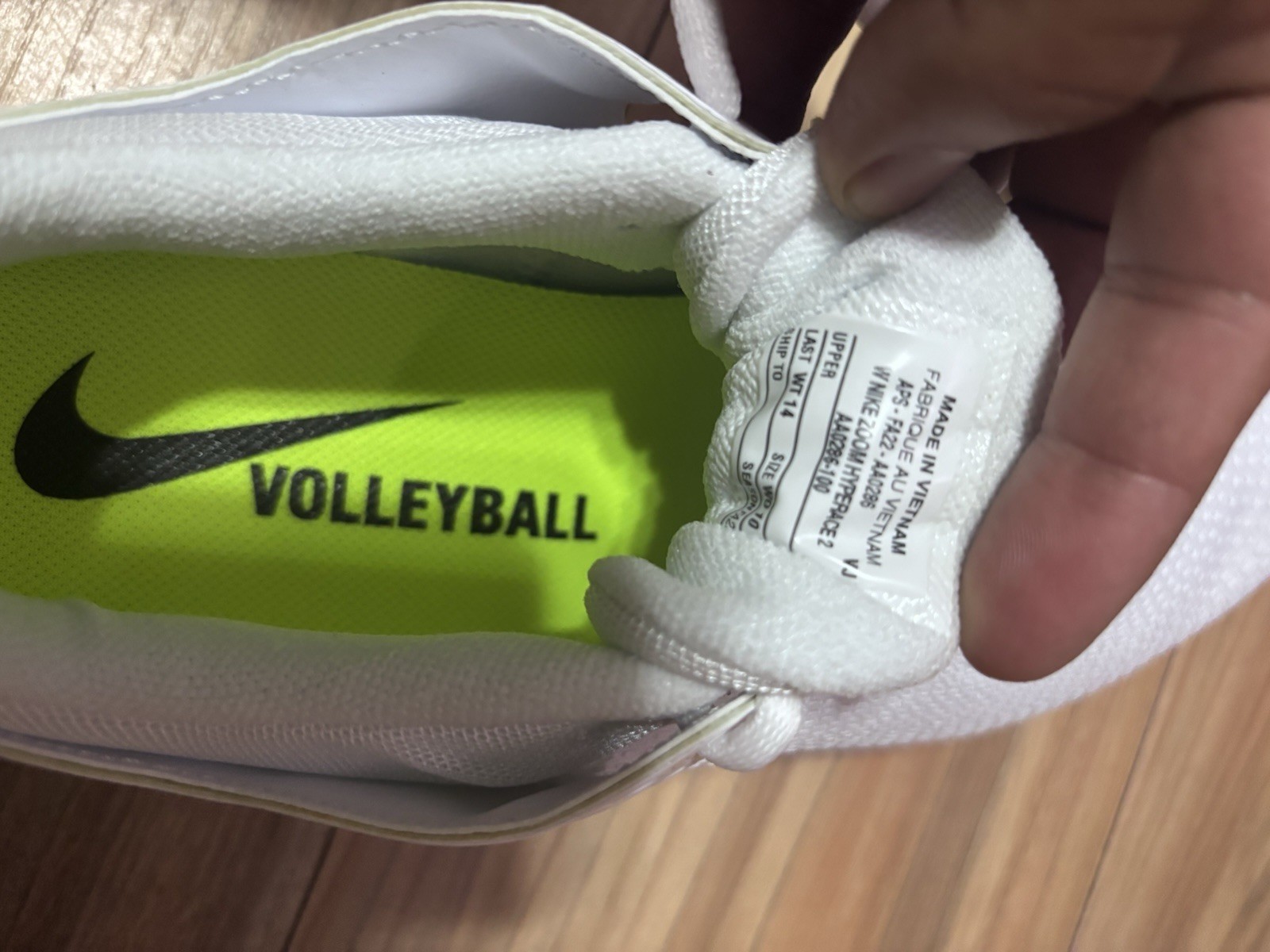 Nike Zoom Hyperace 2 Volleyball Shoes Women’s White NEW AA0286-100 Womens Sz 10