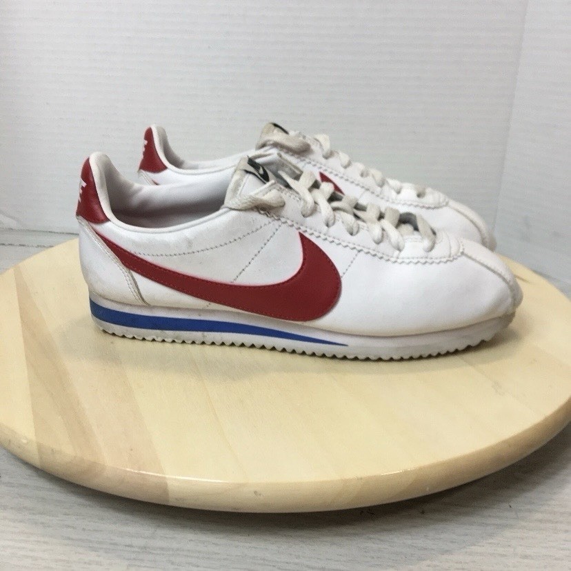 Women’s Nike 807471-103 OG Classic Cortez Leather Sz 7 Shoes White Red Blue