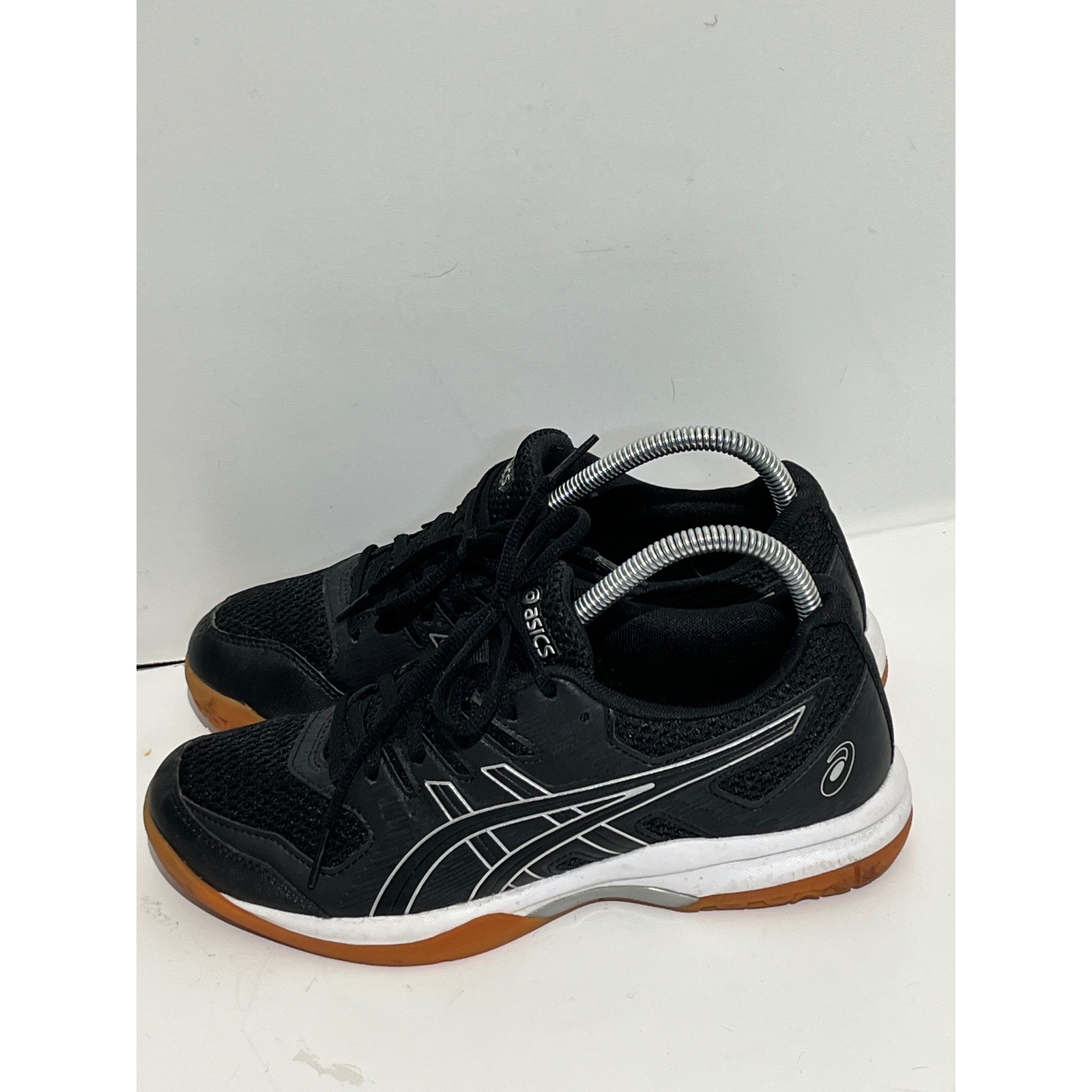 Asics Gel-Rocket 9 Volleyball Shoes Black White Gum Sole Indoor Court Sneakers