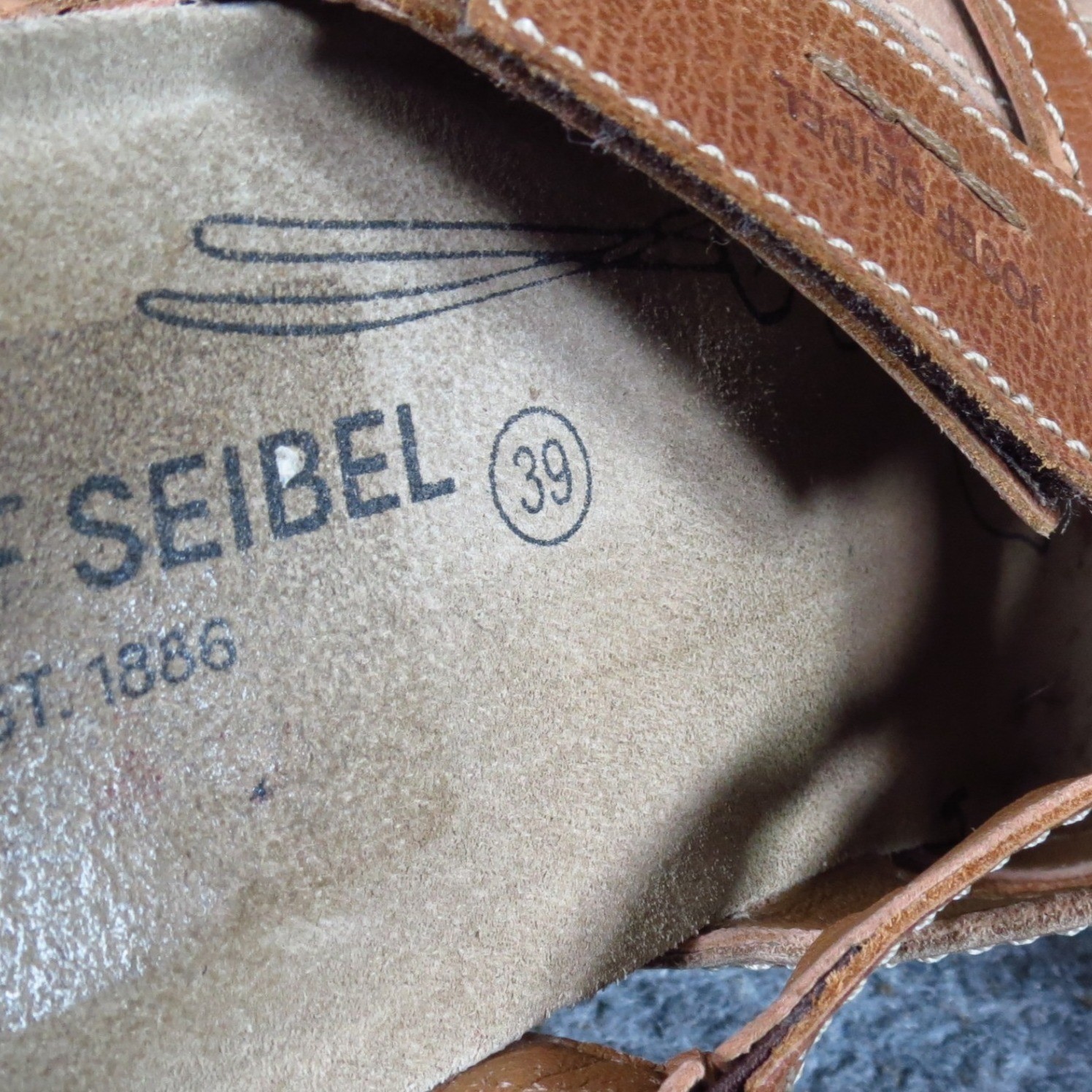 Josef Seibel Tonga 74 Womens Slide Sandals Size 39 Walking Brown Leather