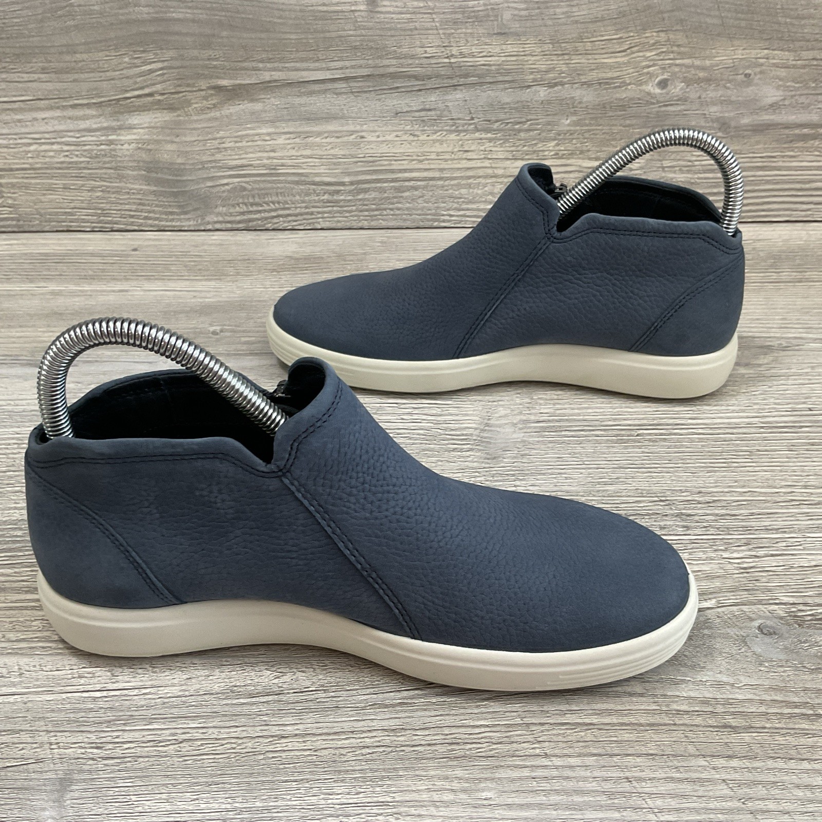 ECCO Soft 7 Low Bootie Side Zip Marine Blue Sneaker Women’s EU 37/ US 6-6.5