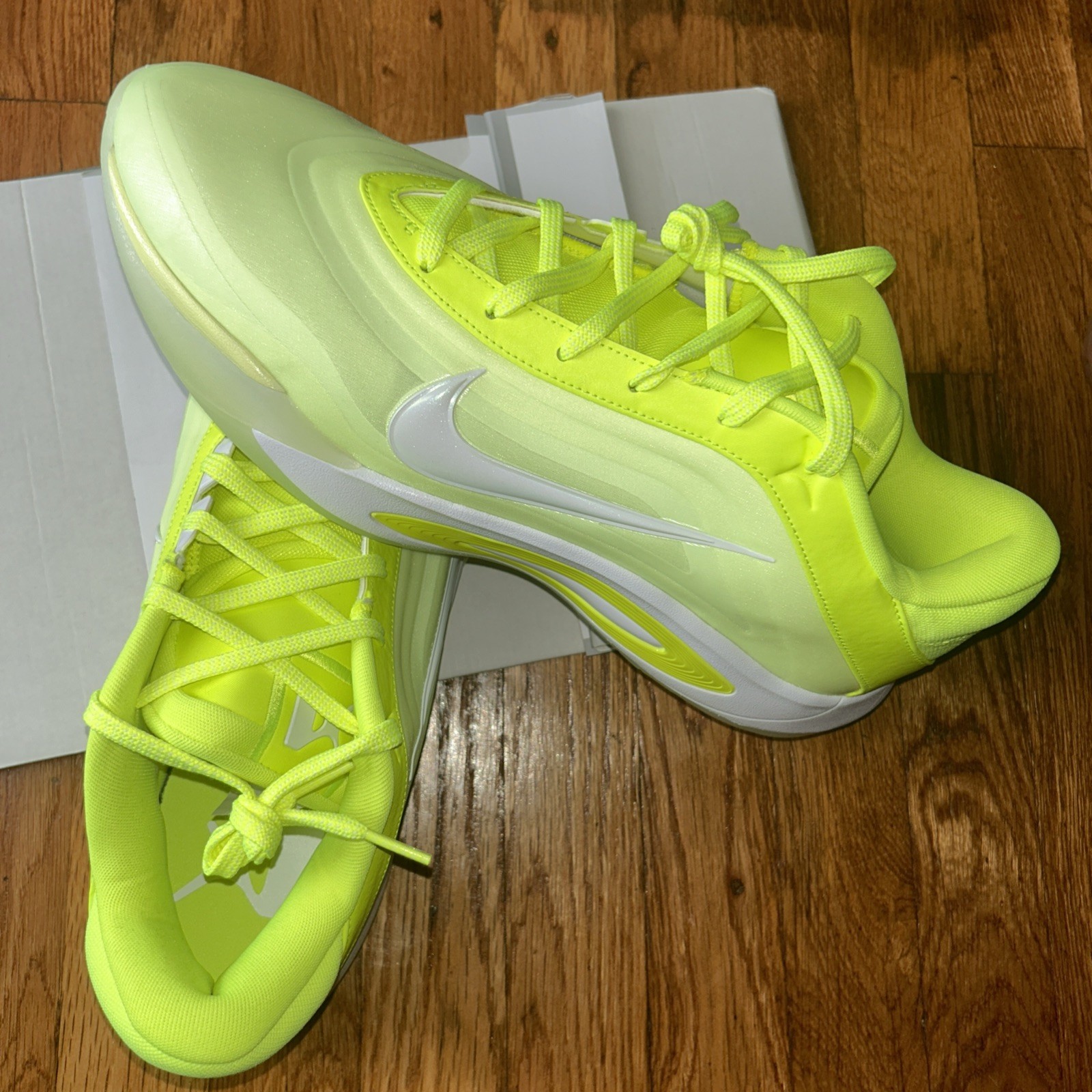 Nike A’One Men’s Low Top Sneaker Volt/White Lace Up Athletic FZ8605-702