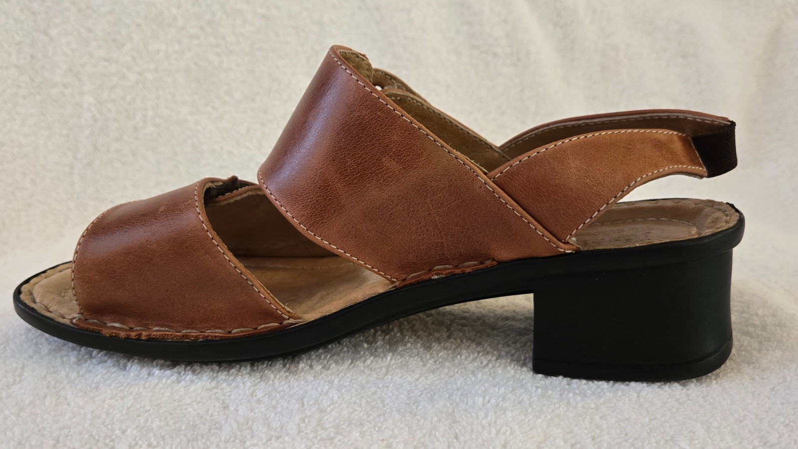 Josef Seibel Zeta Womens Brown Leather Comfort Slingback Sandals 38 / 7.5 US