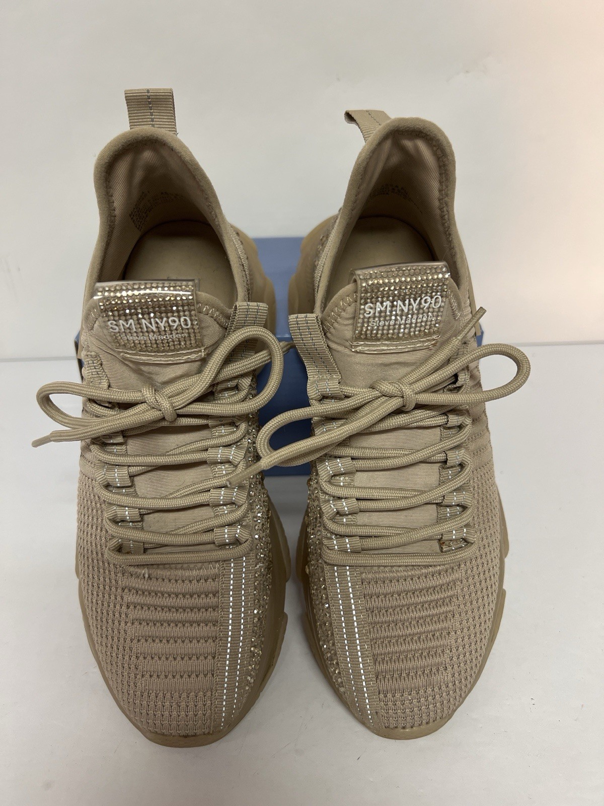 Steve Madden SM NY 90 Rhinestone Sneakers SM49498654 Women’s 8.5 M Blush MAXIMA