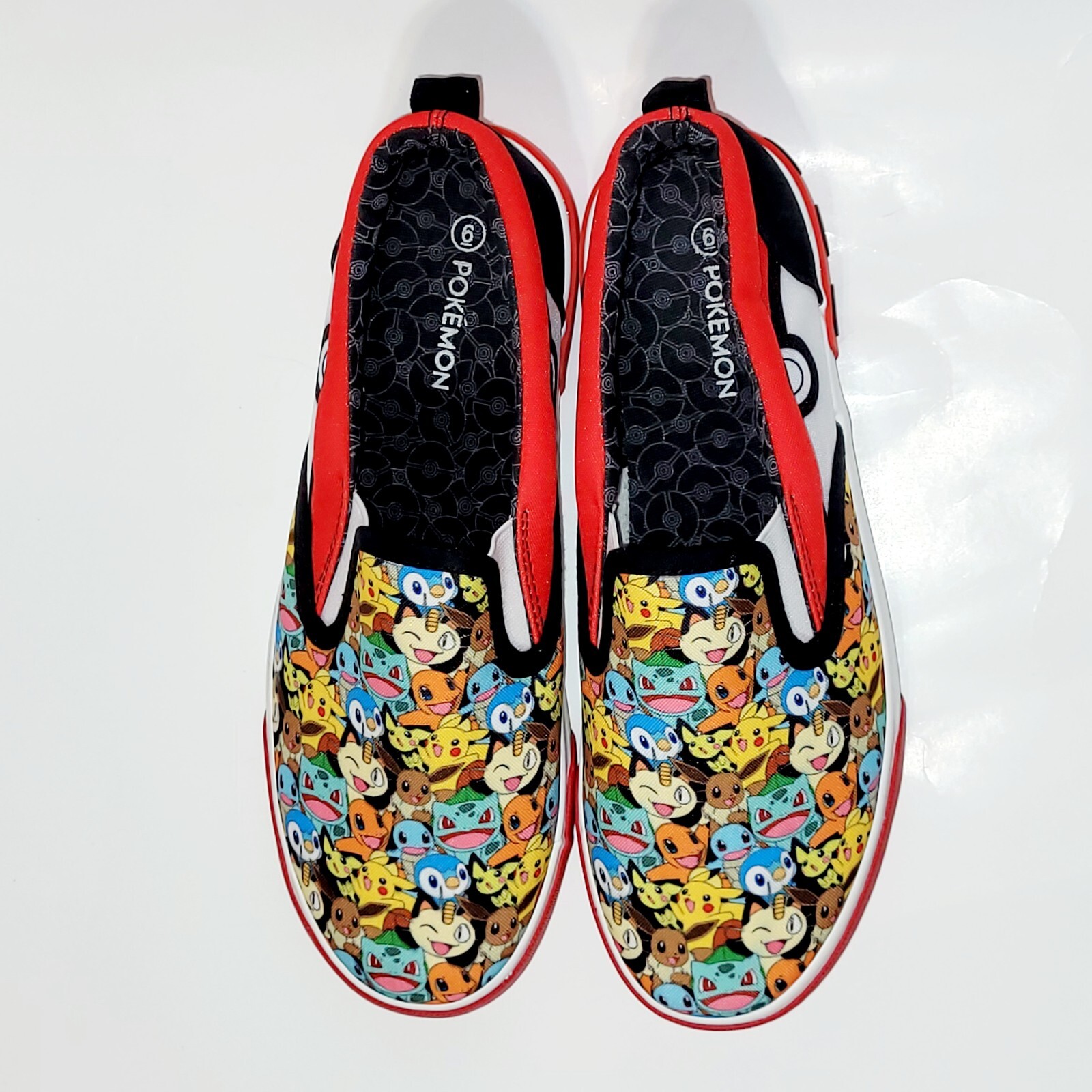 Pokemon Creatures Ground Up Slip On Canvas Loafer Sneaker Shoes Wms 8US 38.5EU