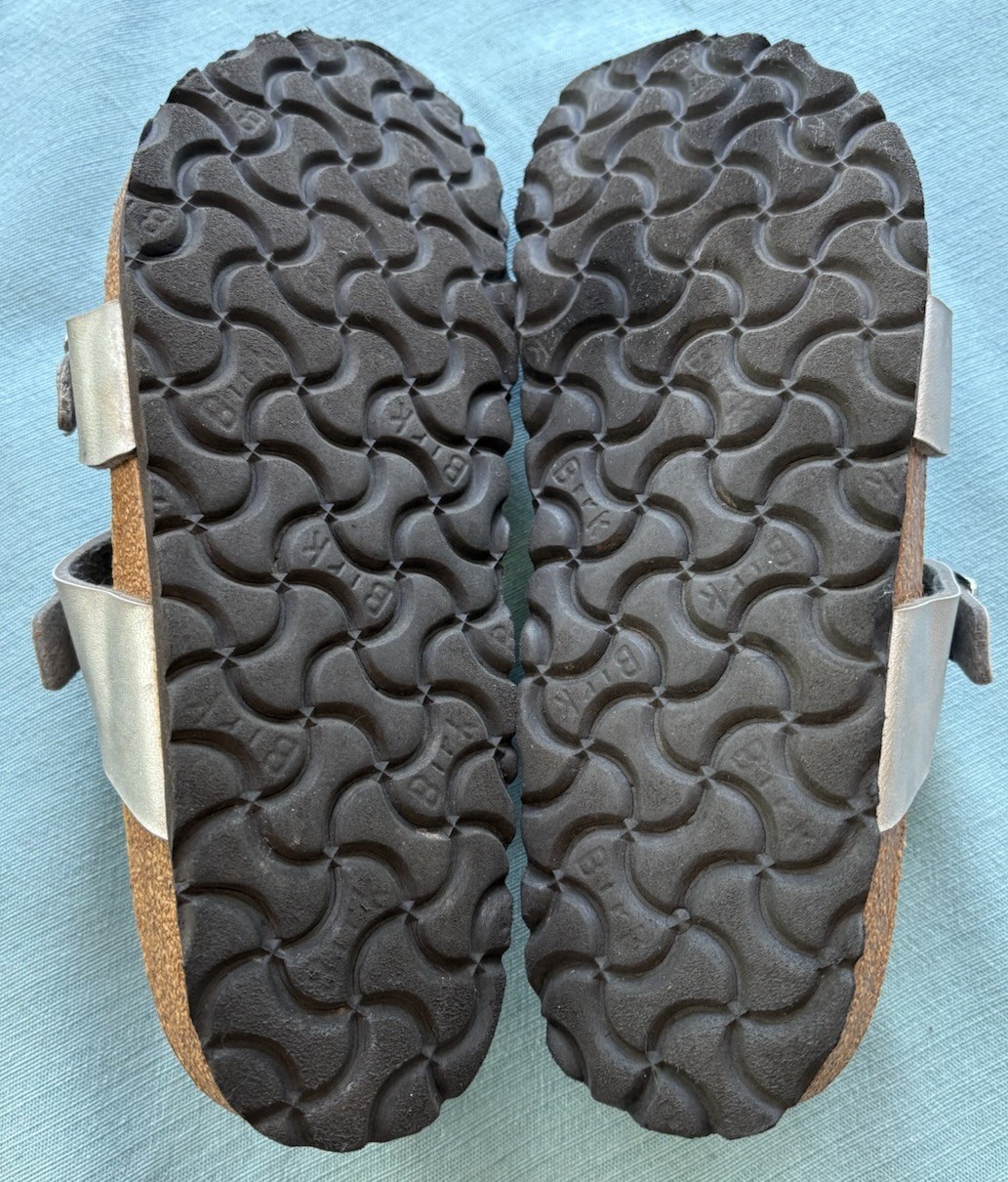 Silver Birkenstock Mayari Birko-Flor Sandals Women’s EU 36/US 5-5 1/2