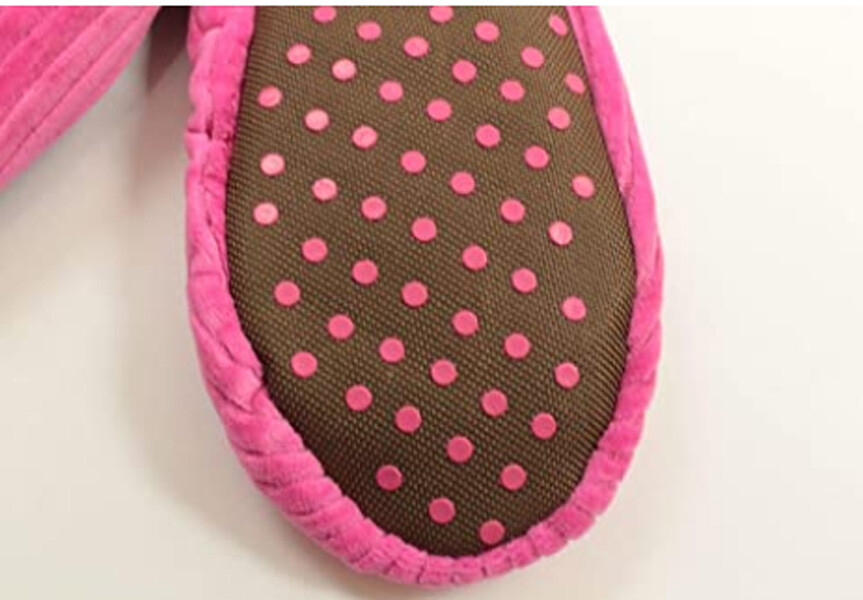 Legacy Women’s 2 Pairs Ribbed Velour Ballet Slippers Pink & Black Size M (7-8)