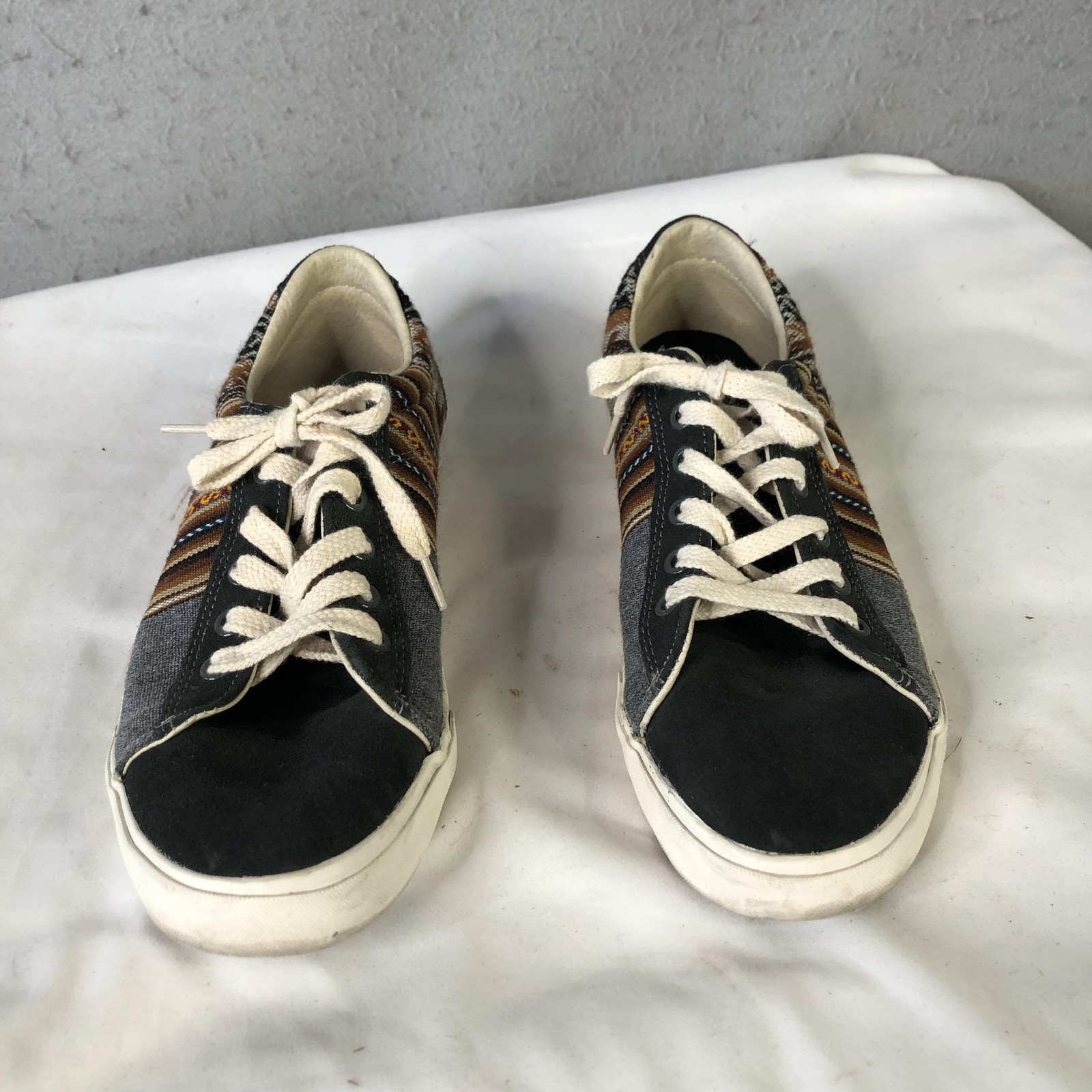 Inkkas Shoes Womens Size 10 Multicolor Canvas Geometric Low Top Sneaker