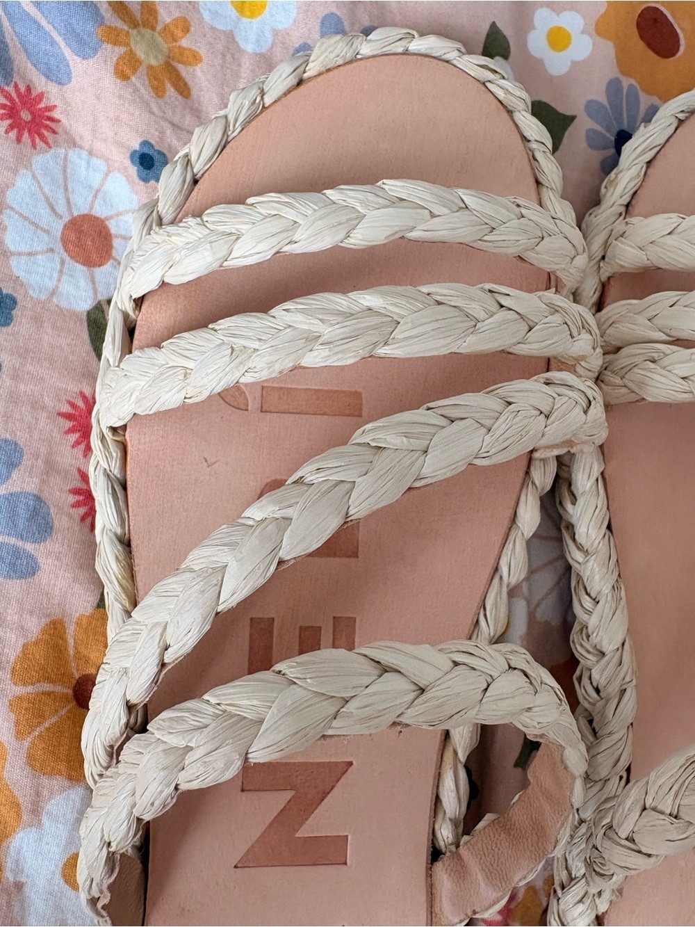 Tuckernuck Manebí Braided Strap Nude Slide Sandals – size 8.5/39